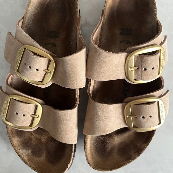 Birkenstock Arizone Suede Leather - Sandcastle - Size 38 - U.S. Women's 7 - 7.5 - Picture 5 of 5
